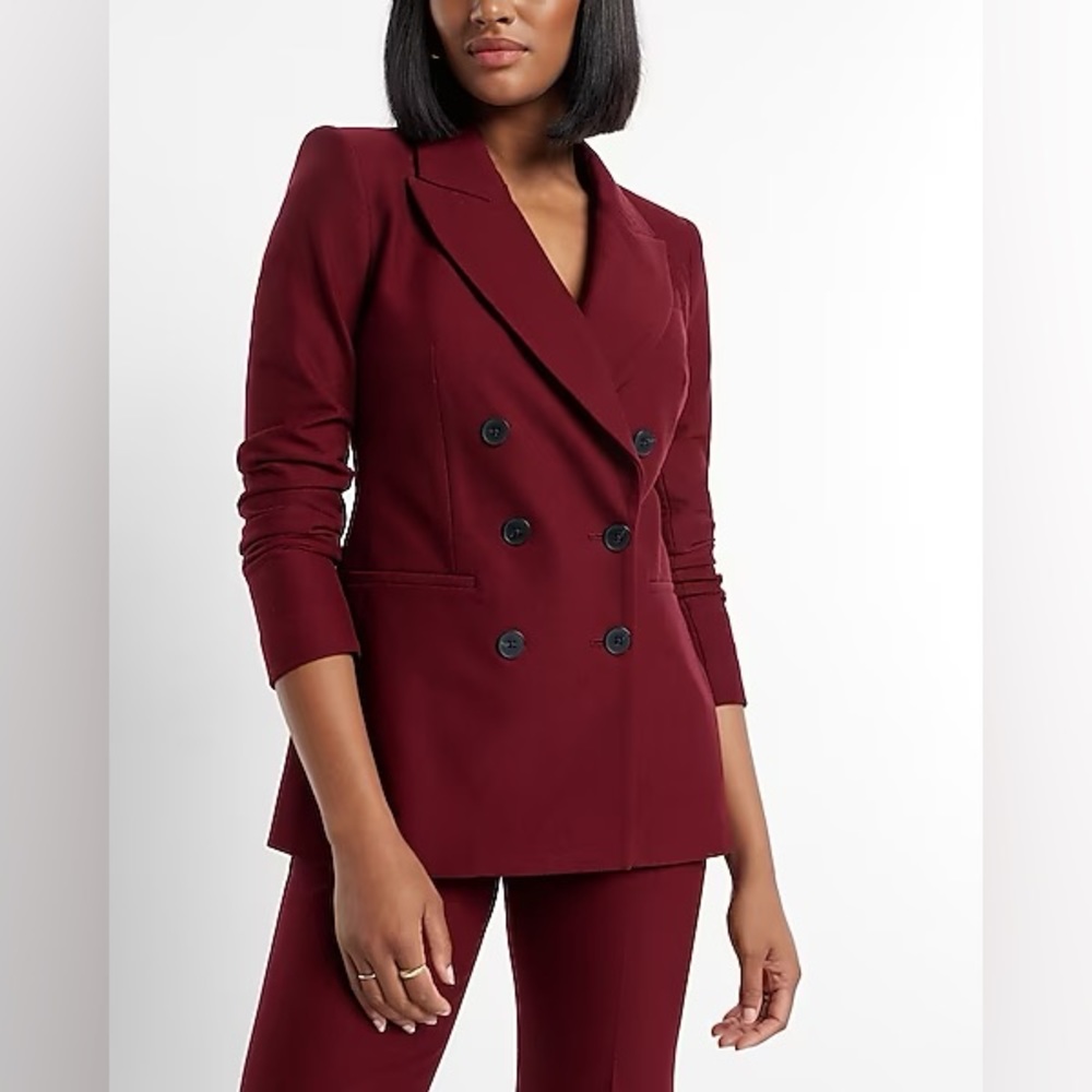 Peak Lapel Double Breasted Blazer